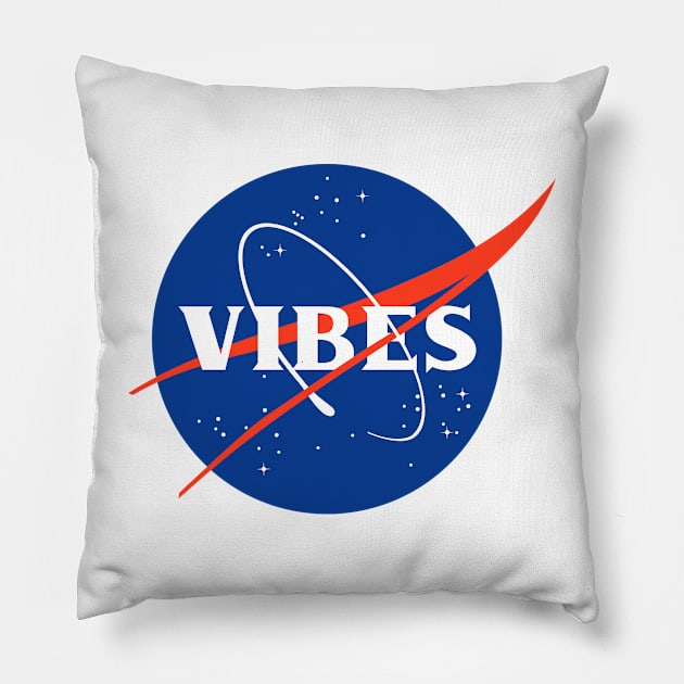 Vibes NASA Logo Pillow by Leksal