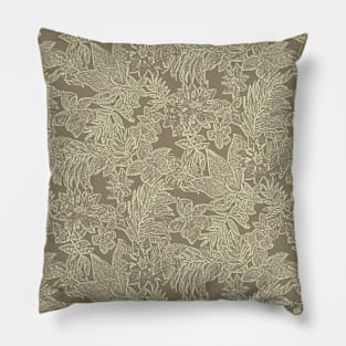 Tropical gray print Pillow