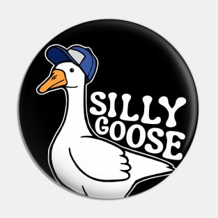 Silly Goose with Baseball Hat Pin