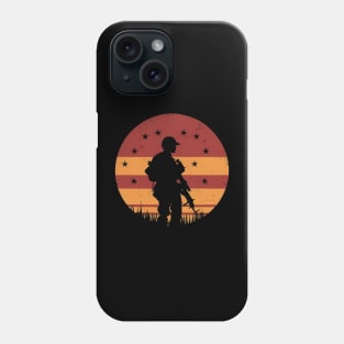 American Soldier Vintage Sunset Phone Case