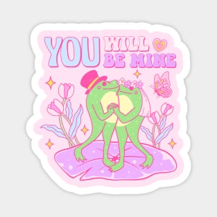 You Will Be Mine. Frogs In Love. Happy Valentines Day Magnet