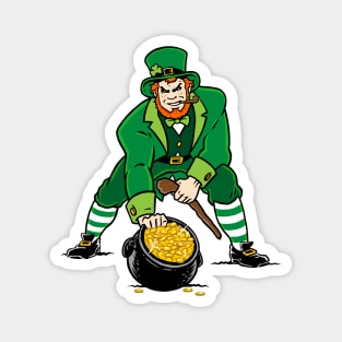 St. Patrick's Leprechaun Patriots Logo Magnet