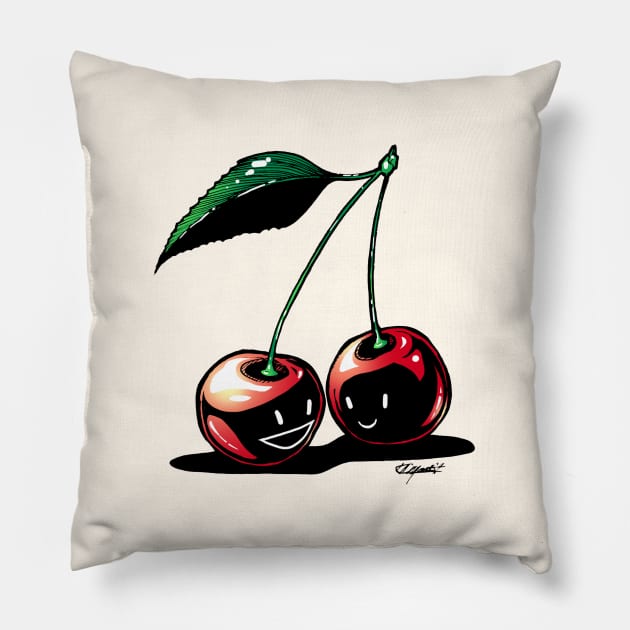 Pair O' Cherries - Buddies Pillow by Indi Martin