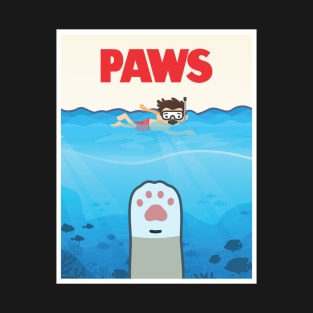 PAWS -JAWS Poster Parody T-Shirt