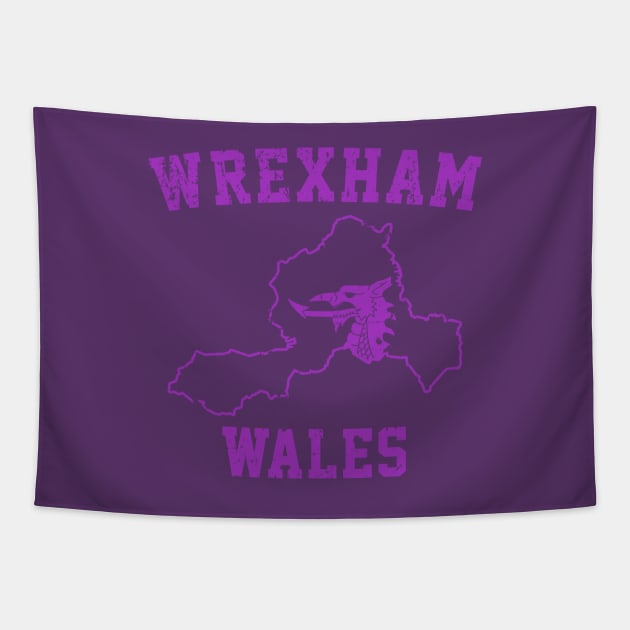 Wrexham Wales / Cymru Tapestry by Botak Solid Art