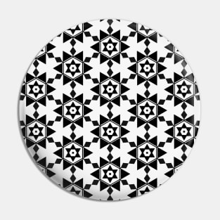 Black and white geometric shape seamless pattern Pin