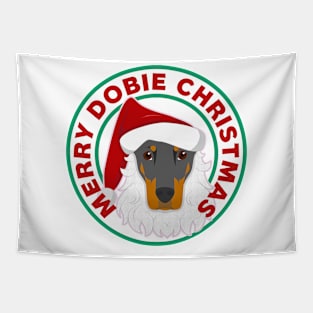 Merry Christmas Doberman Pinscher Tapestry