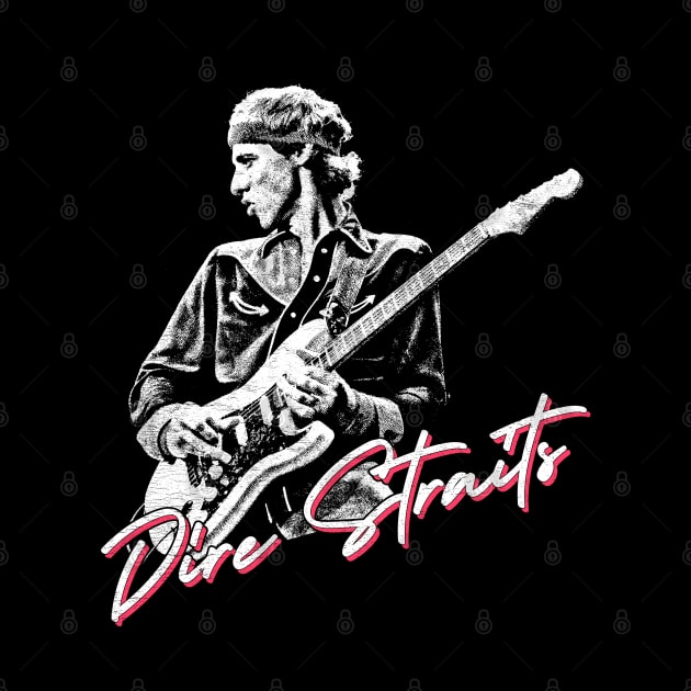 Dire Straits // Retro Faded Style Fan Design by DankFutura