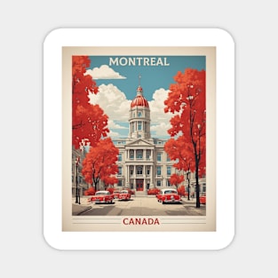 Montreal Canada Vintage Poster Tourism Magnet