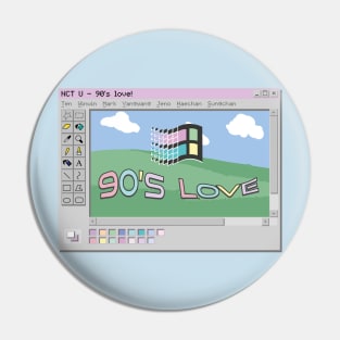 90's love - NCT U (Vaporwave) Pin