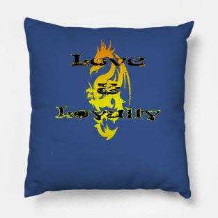 love and loyalty "gold and black" Pillow