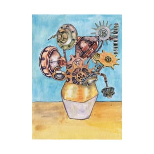 Steampunk style sunflowers van gogh style T-Shirt