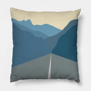 Road to the mountains Pillow