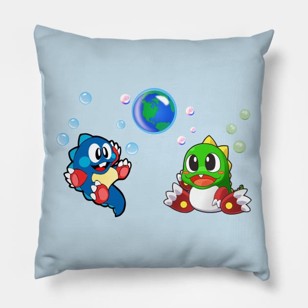 Bubble Bobble Pillow by Cblue