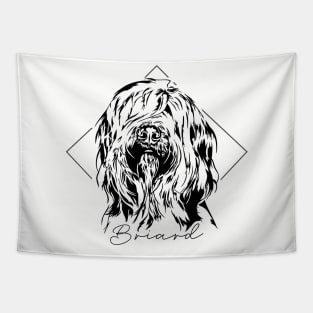 Briard Berger dog Portrait Tapestry