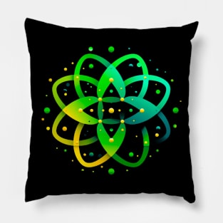 green geometrical Pillow