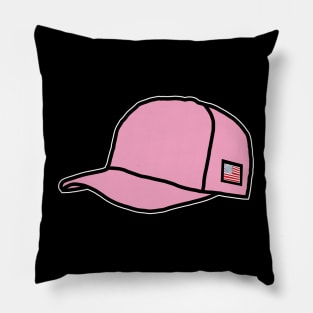 Trucker Hats Pink Graphic Pillow