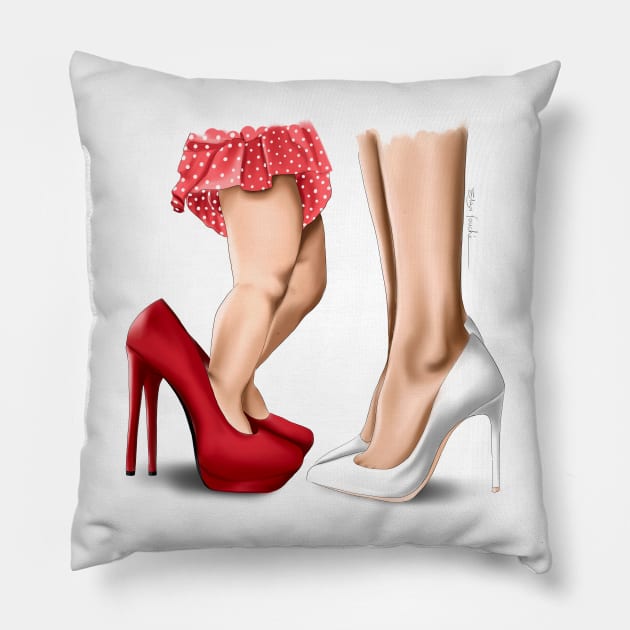 Mum & Me Pillow by elzafoucheartist