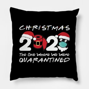 Christmas 2020 Quarantine Christmas Santa Face Wearing Mask Pillow