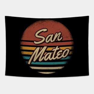 San Mateo Vintage Text Tapestry