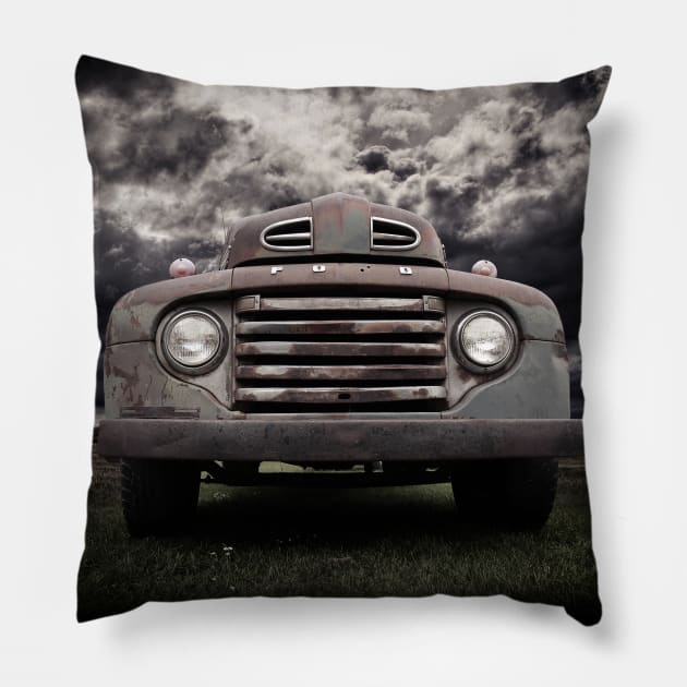 1949 Ford F2 Pillow by hottehue