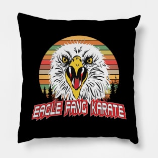 eagle fang karate retro style Pillow