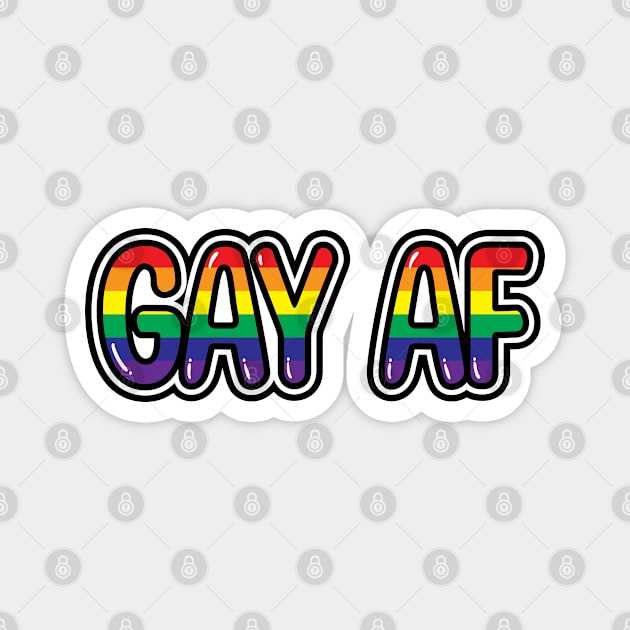 GAY AF/LGBTQ+ Magnet by EEJimenez