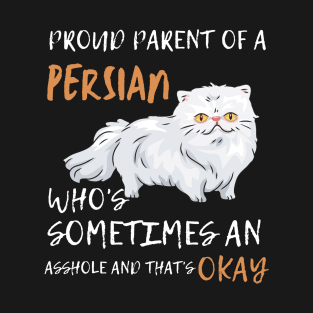 Proud Parents of Persian Pet Cat T-Shirt