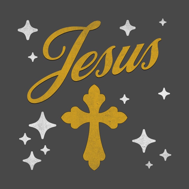 Jesus Cross Streetwear Design - Gold by Inspired Saints