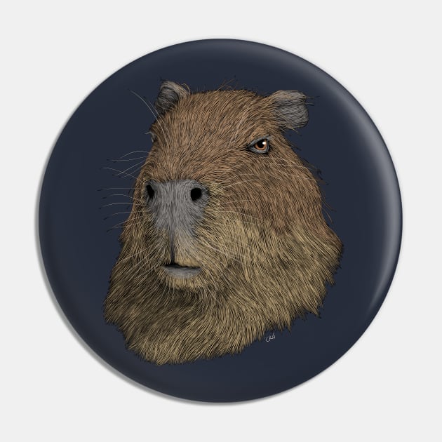 Capybara Pin by Walking in Nature