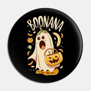 Boonana Cute Ghost Banana Halloween Costume Men Women Kids Pin