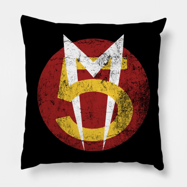 Speed Racer Vintage Distressed Pillow by arsimatra.studio