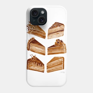 Brown Cake Slices Phone Case