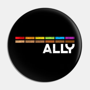 Rainbow Black Pride Ally Equality Lgbt African Blm Protest Pin