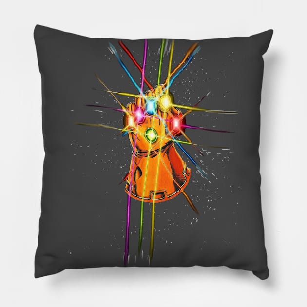 The Infinity Gauntlet Pillow by Javzx