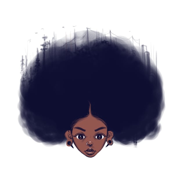 Afro Melanin Girl Black Pride Gift by RayStyles