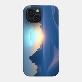 Beautiful scenery of landscapes from Sand dune with the sun Phone Case