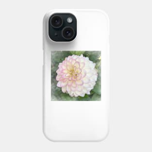 Dahlia Bloom Of Pink, Yellow And White Phone Case