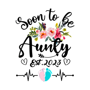 Soon To Be Aunty Est 2023 T-Shirt