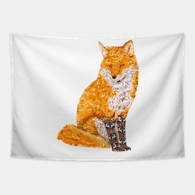 Snow & Fox ever Tapestry by kookylove