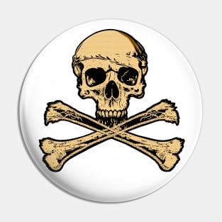 Skull, ropes and bones Jolly Roger Pin