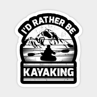 Kayak Paddle I'D Rather Be Kayaking Magnet