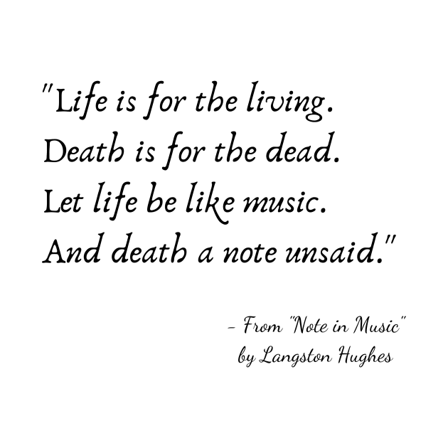 A Quote from "Note in Music" by Langston Hughes by Poemit