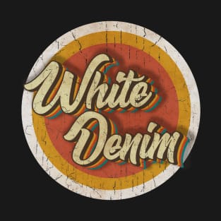 circle vintage White Denim T-Shirt