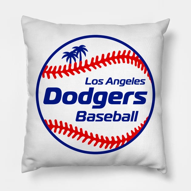 Dodgers 80s Retro Ball Pillow by Throwzack