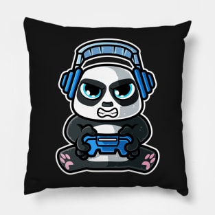 Video Games Nerd Giant Panda Bear Gaming - Gamer Gift graphic Pillow