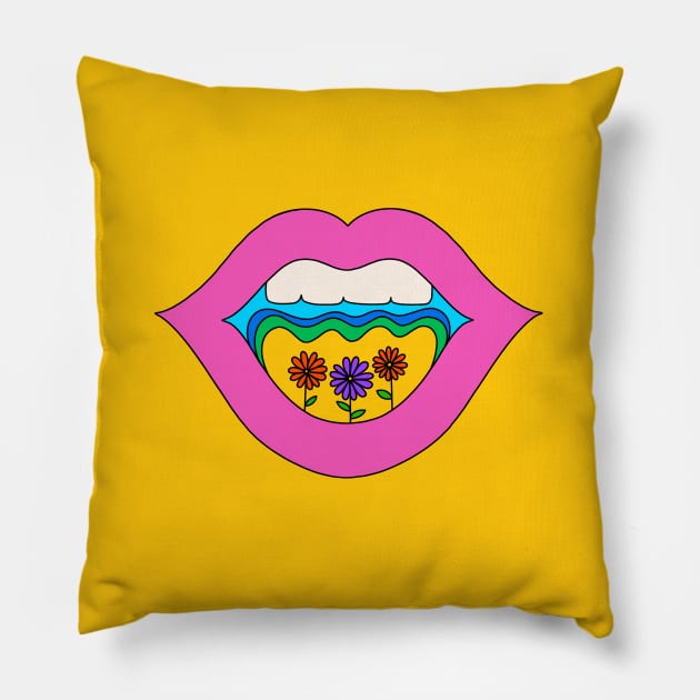 Just Smile Pillow by Shrutillusion