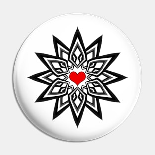 Heart star Pin