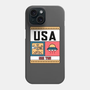 USA see you UFO Phone Case