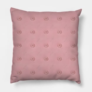 Pink Lines and Circles Pattern v2 Pillow